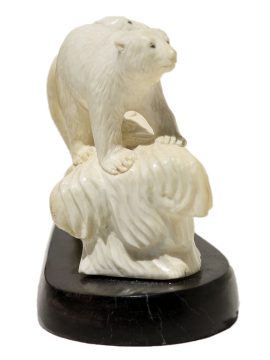 Unknown Carver - Polar Bears on Ice Floe Carving