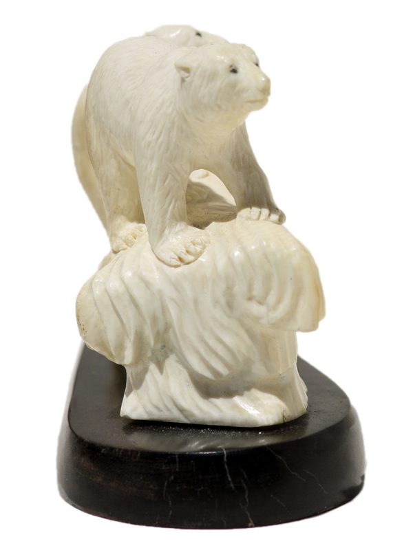 Unknown Carver - Polar Bears on Ice Floe Carving