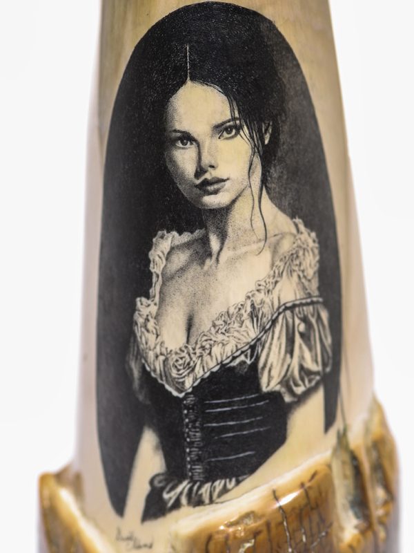 David Adams Scrimshaw - Demure Victorian Beauty