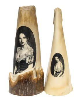 David Adams Scrimshaw - Demure Victorian Beauty