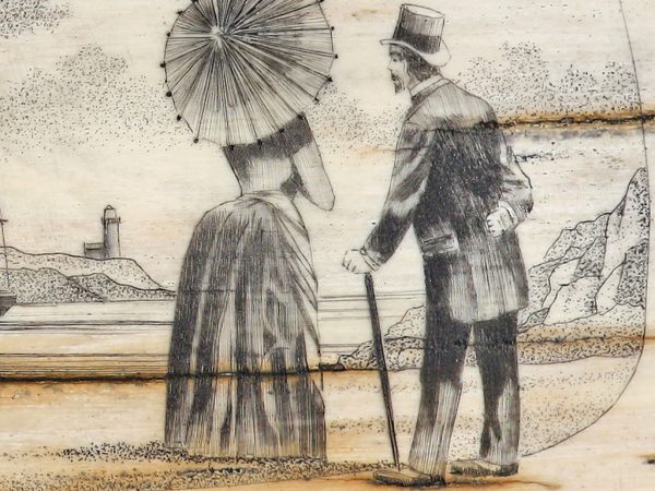 Jim Pauls Scrimshaw - At the Beach