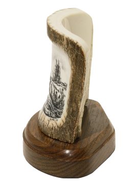 Ray Peters Scrimshaw - Escaping Whale