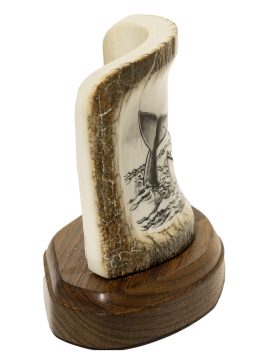 Ray Peters Scrimshaw - Escaping Whale