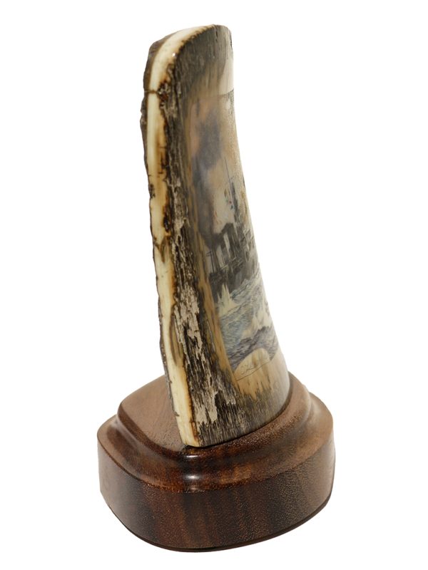 Chris Lehwalder Scrimshaw - WWII Battle at Sea