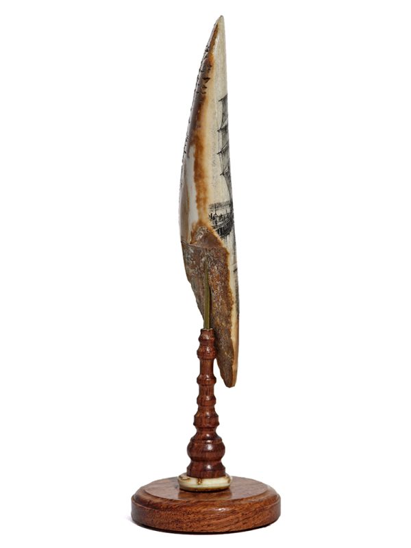 Gerry Dupont Scrimshaw - Whaler Drying Sails