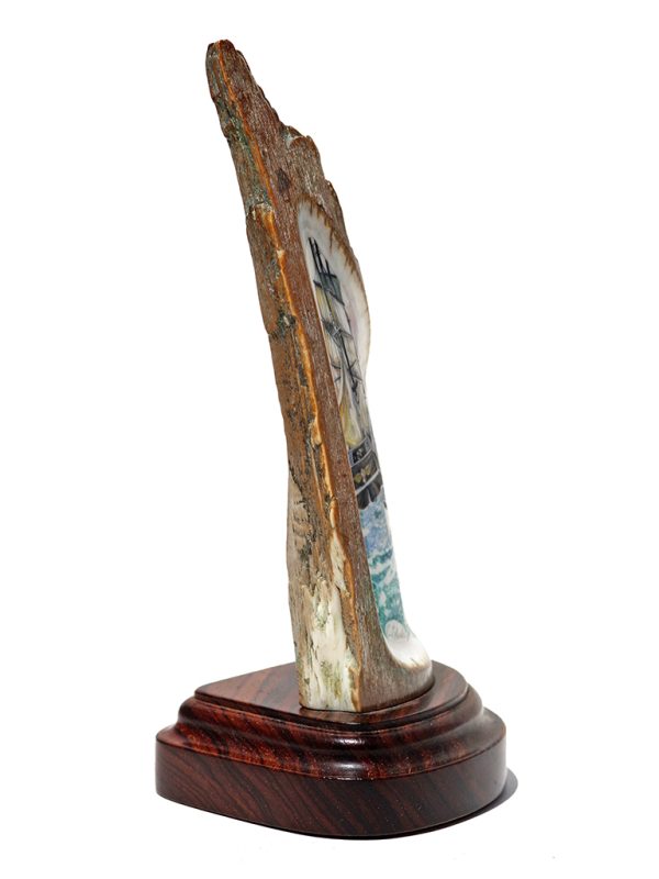 Chris Lehwalder Scrimshaw - Lowering Whaleboats