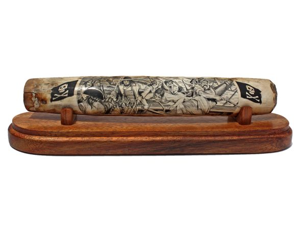 Jim Pauls Scrimshaw - Pirates Boarding!
