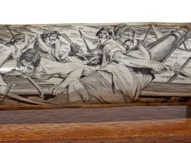 Jim Pauls Scrimshaw - Pirates Boarding!