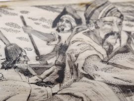 Jim Pauls Scrimshaw - Pirates Boarding!