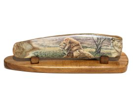 Gary Dorning Scrimshaw - King of the Serengeti