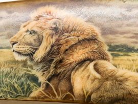 Gary Dorning Scrimshaw - King of the Serengeti