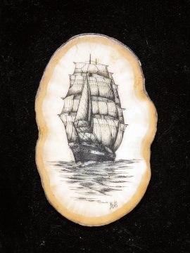 Steve Williams Scrimshaw - China Tea Clipper