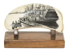 Gerry Dupont Scrimshaw - Caulkers on the Sunbeam - Scrimshaw Collector