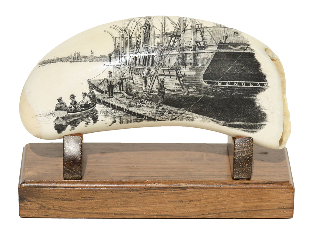 Gerry Dupont Scrimshaw - Caulkers on the Sunbeam - Scrimshaw Collector