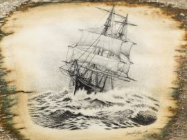 David Adams Scrimshaw - Furled Sails in Storm