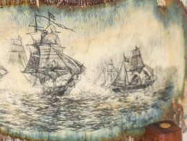 Gerry Dupont Scrimshaw - Battle of Lake Erie