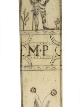 Unknown Artist - Antique Whalebone Busk Mid 19th Century