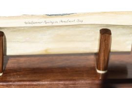 Gerry Dupont Scrimshaw - Windjammer Racing on Penobscot Bay - Scrimshaw Collector