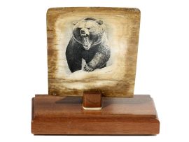 David Adams Scrimshaw - Charging Grizzly!