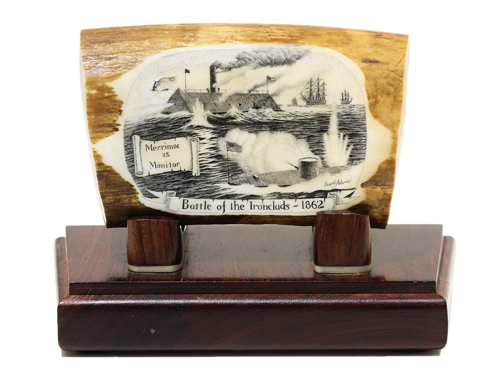 David Admas Scrimshaw - Battle of the Ironclads - 1862