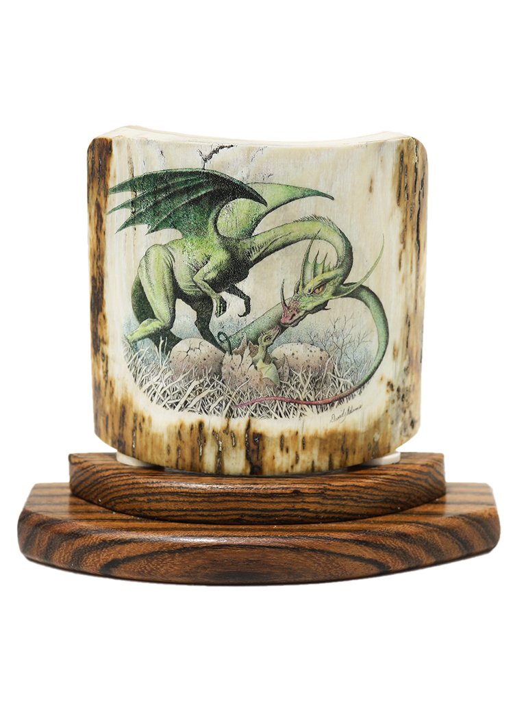 David Adams Scrimshaw - Dragon Nest with Eggs
