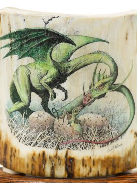 David Adams Scrimshaw - Dragon Nest with Eggs