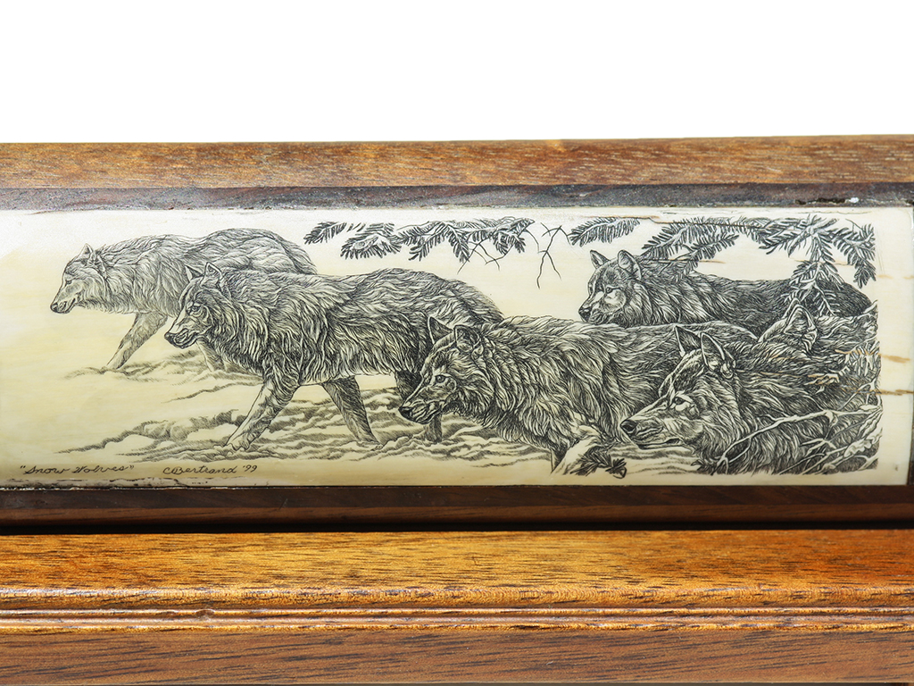 Caroline Bertrand Scrimshaw - Snow Wolves