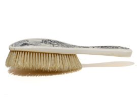 David Adams Scrimshaw - Portrait on Ivory Brush I