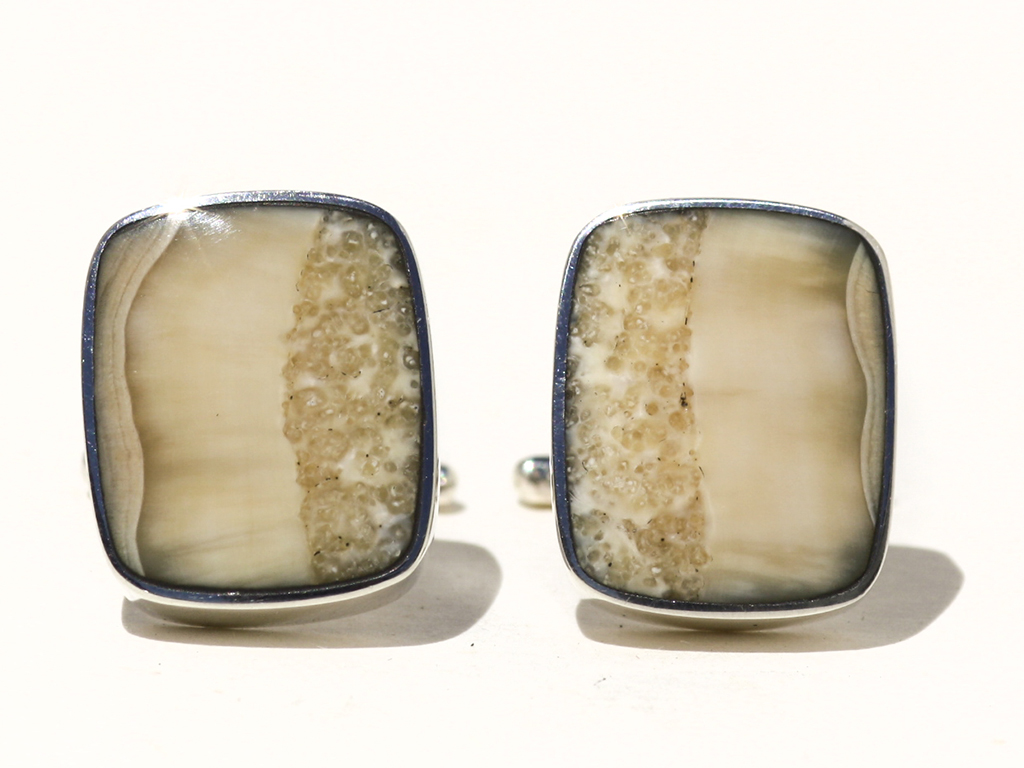 Jim Jenkins - Ancient Walrus Tusk Ivory Cufflinks