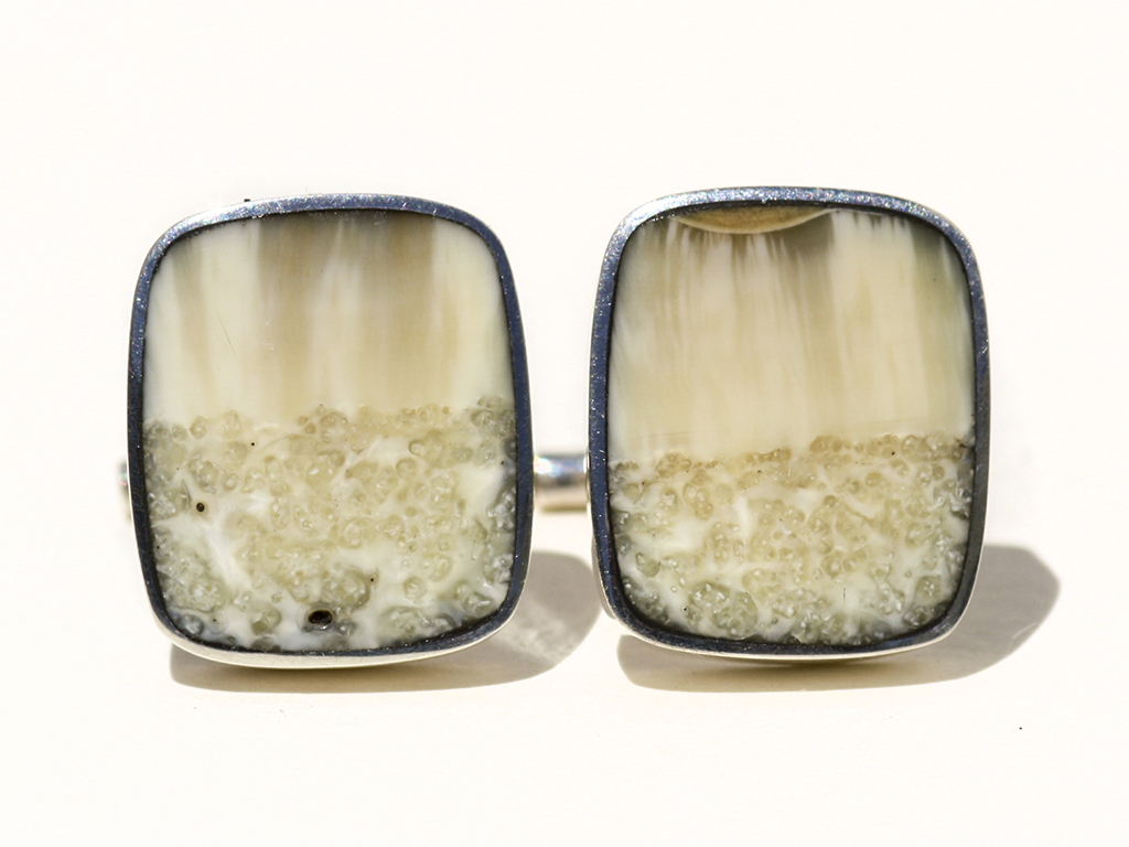 Jim Jenkins - Ancient Walrus Tusk Ivory Cufflinks