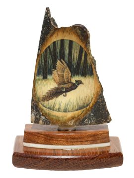 Matt Stothart Scrimshaw - Pheasant on the Wing